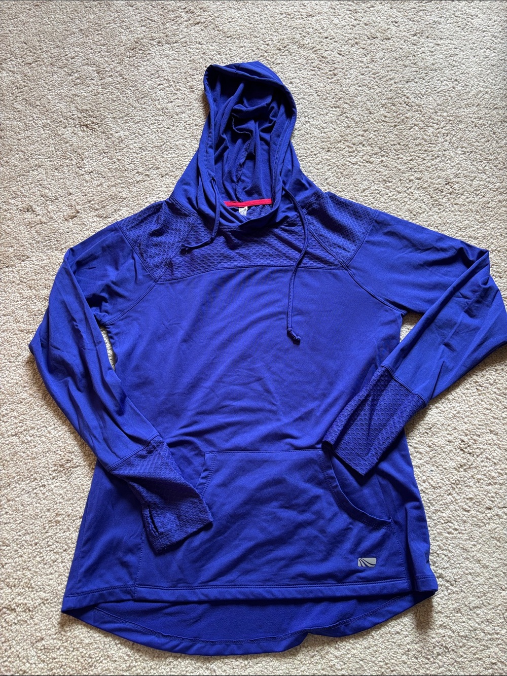 Electric Blue Hooded Active Pullover